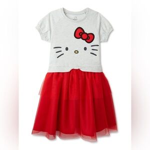 ✨Hello Kitty Soft Gray & Red Dress